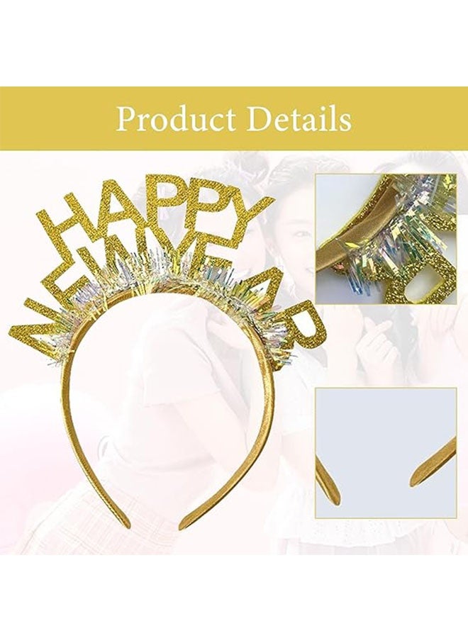 سعيد رأس السنة الجديدة 2026, عشية رأس السنة الحزب الرأس الديكورات, شعر لامع لامع حلقة, مهرجان السنة الجديدة الاحتفال زي الرأس صورة الدعائم هدايا للأطفال البالغين - Image 2